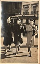 RPPC Three Young Ladies Gorgeous Fashionable Confident Real Photo Postcard c1940 picture