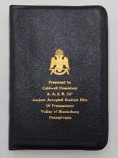 Mason Masonic Holman Holy Bible 1957 Scottish Rite Moroccan Leather picture