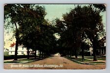 Champaign IL-Illinois, Green Street from 1st Street, c1912 Vintage Postcard picture