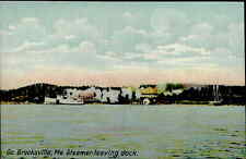 Postcard: So. Brooksville, Me. Steamer leaving dock. picture