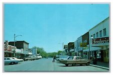 Frederic, WI Wisconsin, Main Street Scene View, Vintage Chrome Postcard  picture