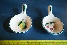 Vintage Pair Miniature Ceramic skillets Portugal Lot 24-4-1 picture