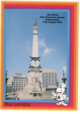 Vintage Pan American Games X Indianapolis Monument Circle 1987 New Postcard #106 picture