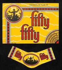Fifty Fifty (Mix) Label Set c1936 Cotton Club Beverages Cleveland Deco - Scarce picture