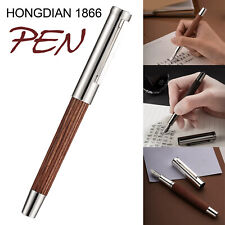 Hongdian 1866 Fountain pen EF/F Sandalwood Retro Signature Pen writing ink pen  picture