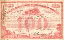 St. Louis, Alton and Terre Haute Railroad Co. - Railway Stock Certificate - Rail picture