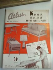 Atlas Press Company 1954 - 16 Modern Woodworking Furniture Plans, Original picture