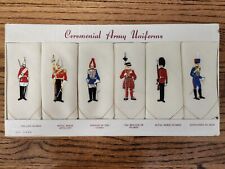 Rare Vintage British Ceremonial Army Uniform Embroidered Napkins Handkerchiefs picture