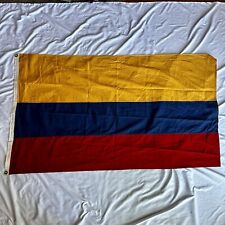 Vintage 1950s 1960s Colombian Cotton Linen Flag Colombia picture
