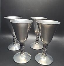Vintage Raimond Italy Pewter Goblets 4oz Set Hallowware picture