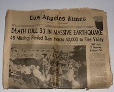 VTG Los Angeles Times Massive Earthquake 2/10/1971 Newspaper Section 30 Pages picture