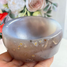 310g TOP Rare Natural Agate ashtray Polished Coin Dish Madagascar MD10 picture