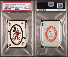 VINTAGE 1950 RUSSELL MICKEY MOUSE CANASTA CG-BLACK 20 PSA 8 NM-MINT DISNEYANA picture