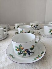 Rare Vintage Tea Cups with Saucers Plates Rare Pattern Set of 8 picture