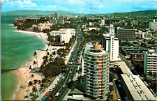 USA Hawaii Honolulu Looking Ewa at Kalakaua Avenue Vintage Postcard B171 picture
