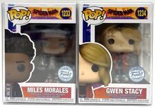 Funko Pop Spider-Man ATSV Miles Morales #1233 Gwen Stacy #1234 Set of 2 picture