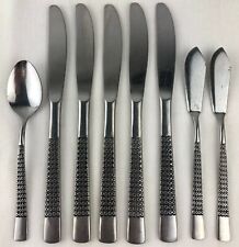 Orleans Silver Stainless Flatware Set 8 Pieces Mixed Lot Japan Knives Vintage  picture