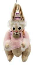 Gladys Boalt Rabbit Pink Outfit Muffler Bunny Handmade Christmas Tree Ornament picture