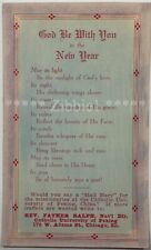 God Be With You in the New Year, Vintage Holy Devotional Prayer Card. picture