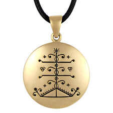 Bronze Ogou Feray Voodoo Loa Veve Pendant Vodoun Necklace Talisman Amulet picture