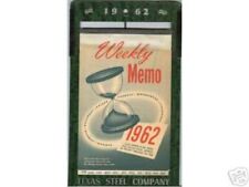 1962 ANTIQUE WEEKLY MEMO PAD picture