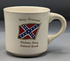 Vintage ALABAMA ARMY NATIONAL GUARD Troop Command Coffee Mug - Flag Design RARE picture