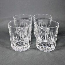 4 VINTAGE Italian Marked 7oz Whiskey Glasses Baccarat's Rotary Style picture