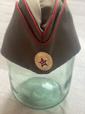 Military pilotka of a Soviet soldier from the USSR army with a red star picture
