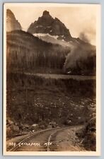 RPPC Cathedral Mountain Train Tracks  Postcard - C11 picture