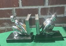 antique JB Hirsch art deco bookends, Servant of Knowledge bookends, c. 1920s picture