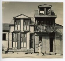 1954 Photo Guadeloupe Caribbean Pointe a Pitre Street Scene Woman Houses picture