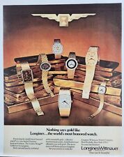 1977 Longines Wittnauer Watch Gold Vintage Poster Print Ad picture