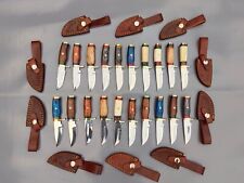 LOT OF 50, 6 inches Custom Handmade Carbon Steel Skinner Knives With Sheaths. picture