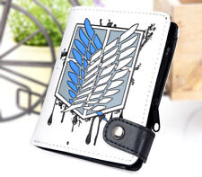 Anime Attack on Titan Wallet Card Holder Purse With Buckle Zipper Coin Pocket  picture