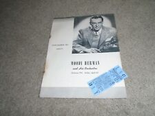 1946 Woody Hermon Program & Ticket Lincoln Hall, Syracuse NY picture