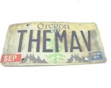 VTG USED OREGON DOUG FIR LICENSE PLATE THE MAV COLLECTIBLE TAGGED SEPTEMBER 1991 picture