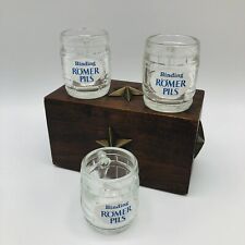 3 Vintage Binding Romer Pils Glass Barrel Shot Sample Glass picture