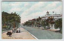Postcard Vintage 1908 South Battery in Charleston, SC. picture