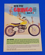 1972 POWER DYNE FACTORY GRINGO MOTORCYCLE ORIGINAL COLOR PRINT AD 360MX 250MX picture