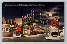 San Francisco CA-California, International Settlement, Antique Vintage Postcard picture