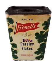 Vintage Frenchs Parsley Flakes Spice Tin 1/4 Oz Retro Kitchen 3.5