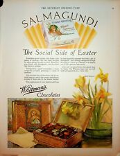 Original 1928 Whitman's Ad: Easter Greeting; Salmagundi picture