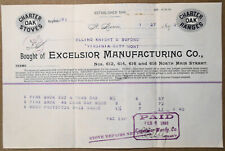 1893 Excelsior Manufacturing Co, St. Louis Charter Oak Stoves - Billhead receipt picture