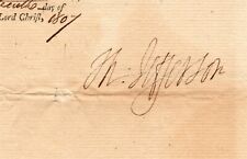 Thomas Jefferson - Ink Signature as President - Clipped Ship's Papers - JSA LOA picture