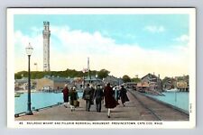 Cape Cod MA-Massachusetts, Provincetown, RR Wharf, Pilgrim Mem. Vintage Postcard picture