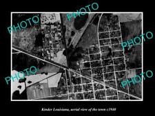 OLD LARGE HISTORIC PHOTO KINDER LOUISIANA AERIAL VIEW OF THE TOWN c1940 picture