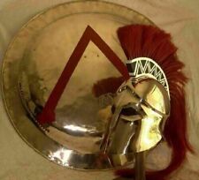 18ga Medieval Combo set Corinthian Greek Helmet With Steel Viking Shield Replica picture