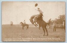 Postcard SD Belle Fourche OE Merrill on Kickapoo Rodeo RPPC Doubleday Photo S17 picture