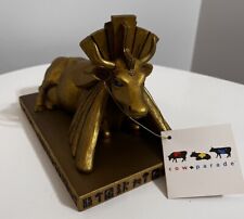 Cow Parade EGYPTIAN PRINCESS 9140 RETIRED 2001 Cows Bookend Figure Gold picture
