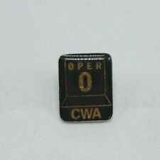 Vintage CWA Open 0 Black & Gold Tone  Lapel Hat Pin picture